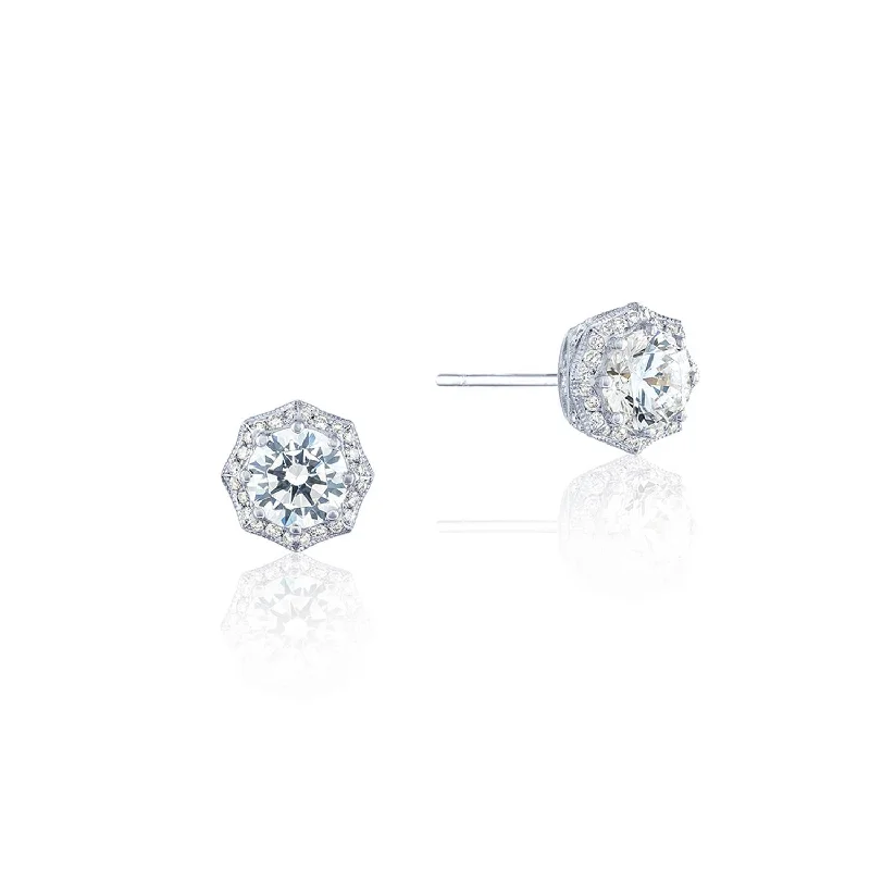 Stylish Earrings For Elegant Occasions-TACORI Bloom | Art Deco Bloom Stud Earrings FE804RD5