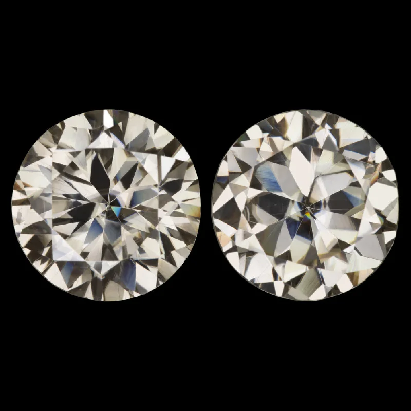 Casual Silver Earrings For Daily Style-4.56ct MOISSANITE MATCHED PAIR STUD EARRINGS 8.6mm ROUND BRILLIANT CUT LOOSE