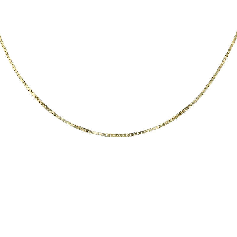 Affordable Necklaces For Everyday Style-14K Yellow Gold 20-Inch Box Chain Necklace