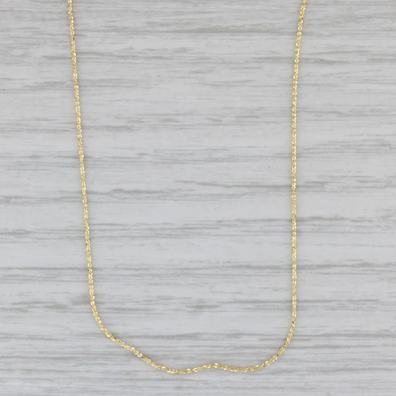 Elegant Wedding Necklaces For Bridal Style-18" 0.8mm Nugget Chain Necklace 14k Yellow Gold Italy