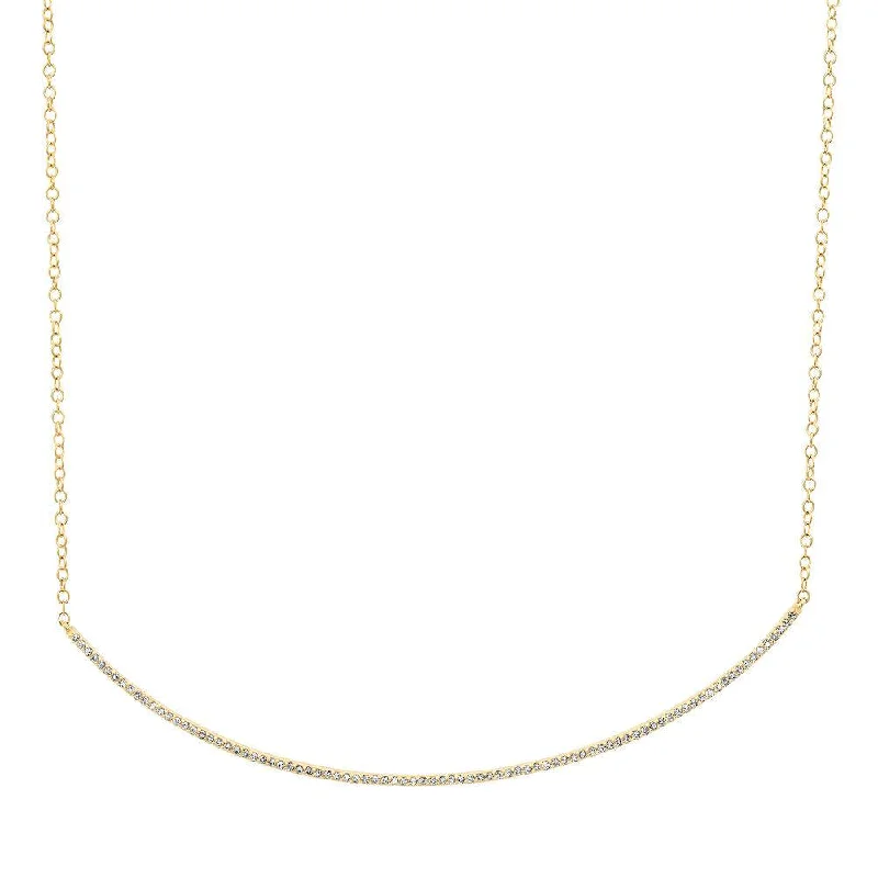 Elegant Wedding Necklaces For Bridal Style-EVOKE DIAMOND NECKLACE, GOLD