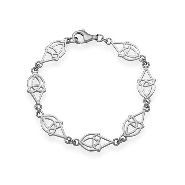 Statement Bracelets For Women-Celtic Silver Bracelet BL453