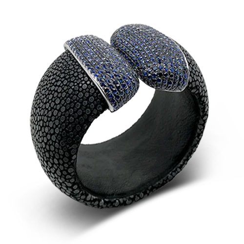 Bracelets For Elegant Look-Blue Sapphire Cuff Bracelet