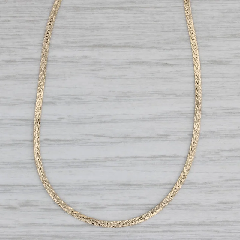 Modern Necklaces For Elegant Looks-16" 1.8mm Herringbone Chain Necklace 14k Yellow Gold