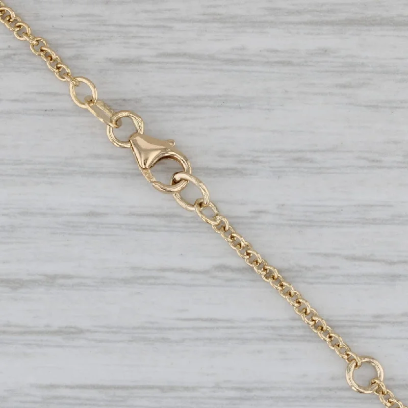 Gorgeous Pearl Necklaces For Formal Occasions-Rolo Cable Chain Necklace 18k Yellow Gold 17" 18" 2mm Italian