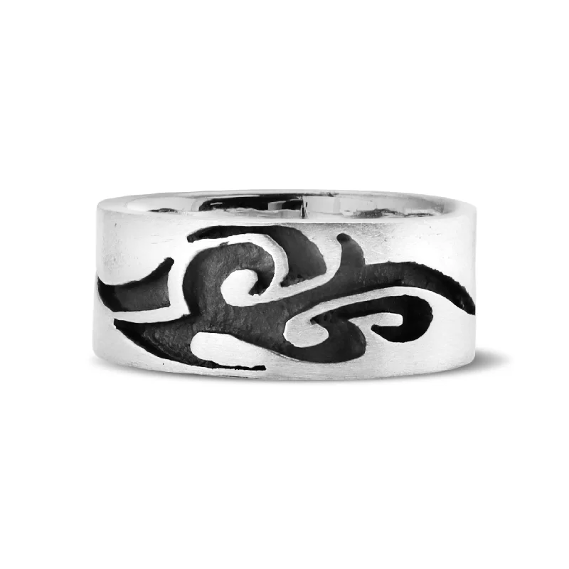 Personalized Name Rings-Sterling Silver Tribal Design Ring / SSR0161