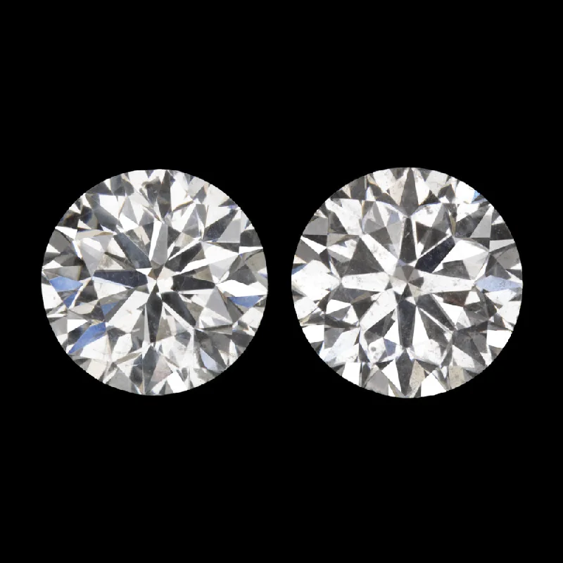 Simple Diamond Earrings For Luxury Style-DIAMOND STUD EARRINGS 1.5 CARAT VERY GOOD ROUND CUT NATURAL EARTH MINED PAIR