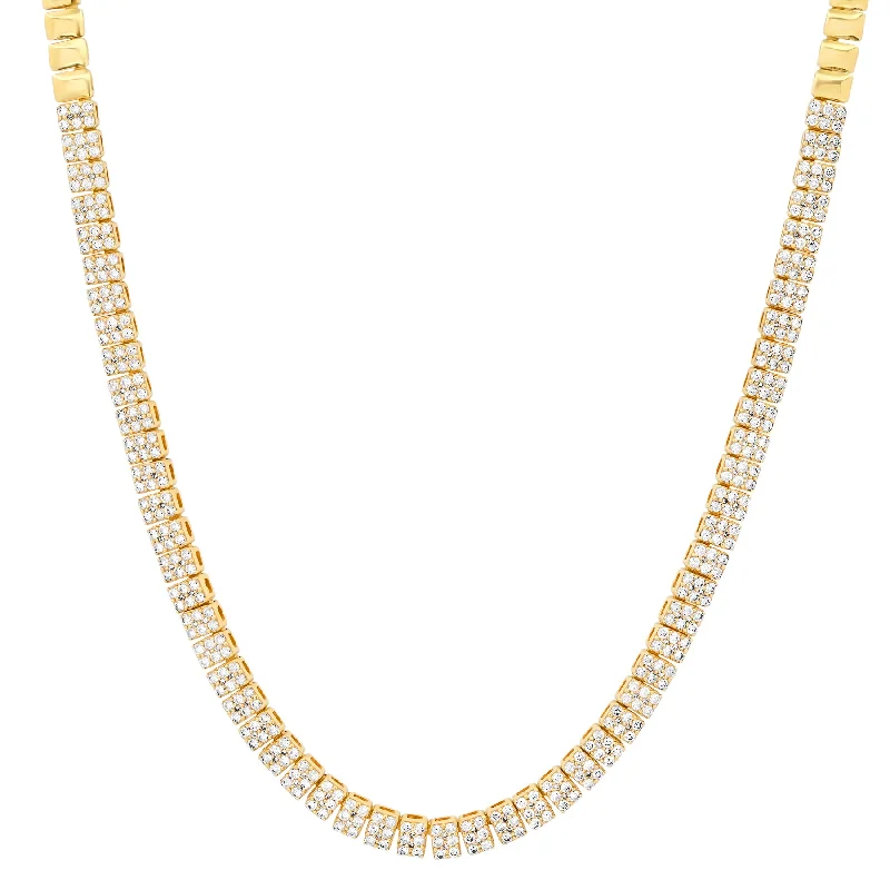 Minimalist Diamond Necklaces For Sophistication-DIAMOND & CUSHION LINK CHAIN, 14kt GOLD