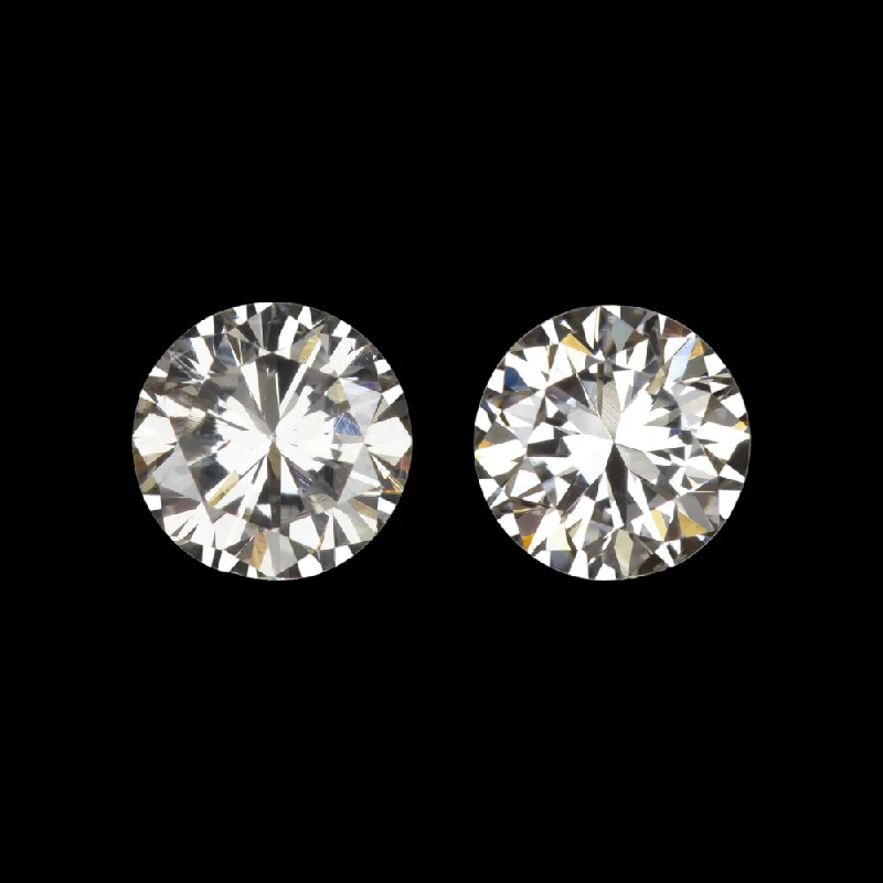 Bridal Earrings For Destination Weddings-0.78ct GIA CERTIFIED K VS2-SI1 DIAMOND STUD EARRINGS ROUND BRILLIANT CUT PAIR