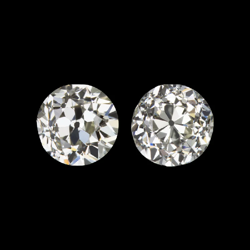 Cute Earrings For Kids Parties-0.66ct OLD EUROPEAN CUT DIAMOND STUD EARRINGS J-K VS1 PAIR VINTAGE NATURAL LOOSE