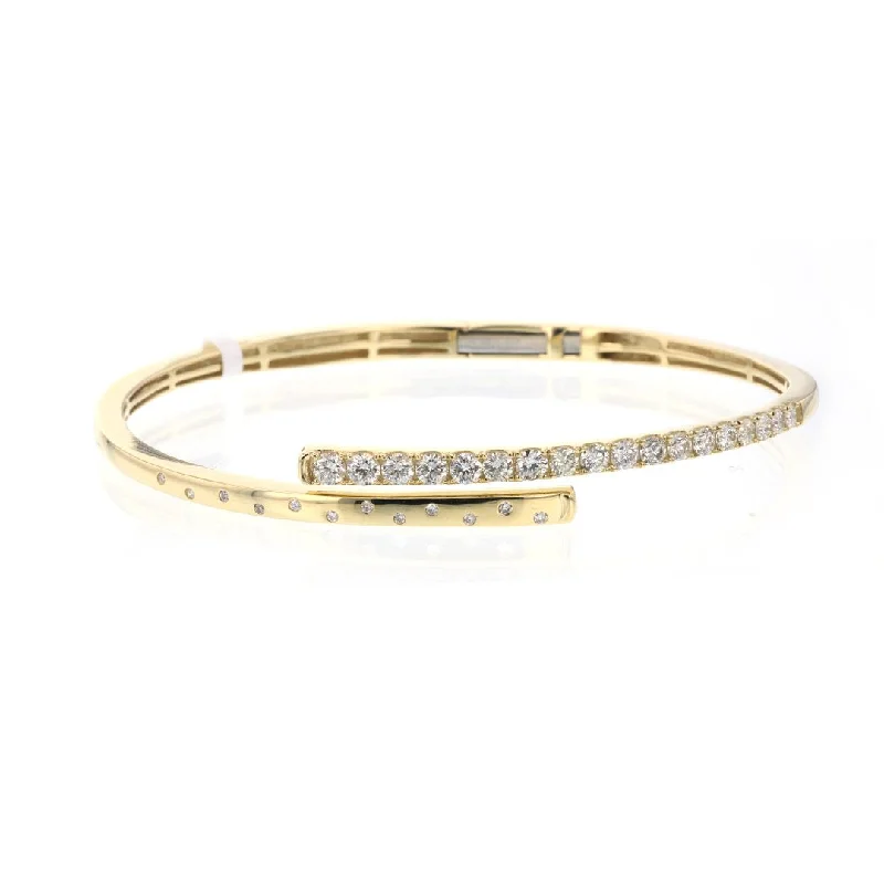 Bangles For Casual Wear-1.27 ctw Diamond Bangle Bracelet