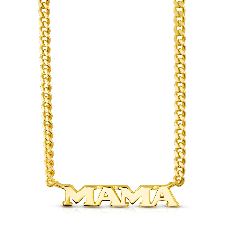 Dainty Gold Necklaces For Minimalist Style-MAMA NECKLACE, GOLD