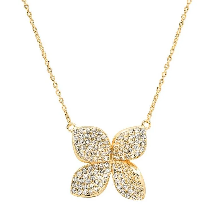 Intricate Necklaces For Special Occasions-FIORE NECKLACE, GOLD