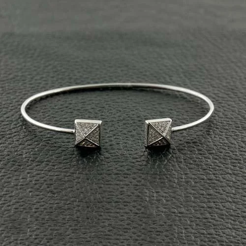 Modern Diamond Bracelets-Diamond Pyramid Bracelet