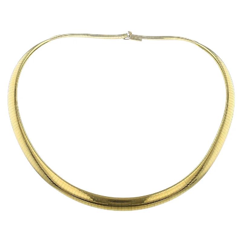 Sparkling Necklaces For Glamorous Looks-14K Yellow Gold 8mm 16-Inch Omega Necklace