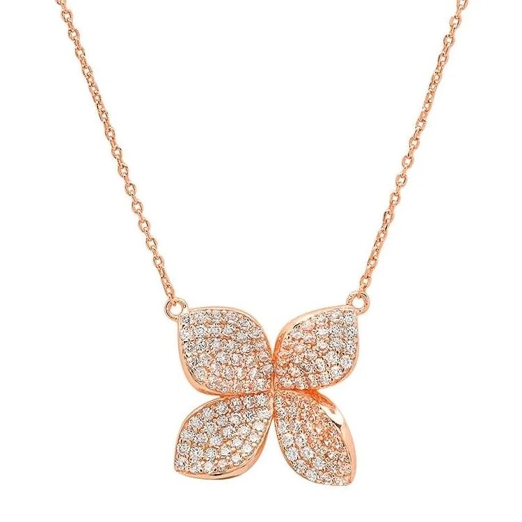 Unique Diamond Necklaces For Gifts-FIORE NECKLACE, ROSE GOLD