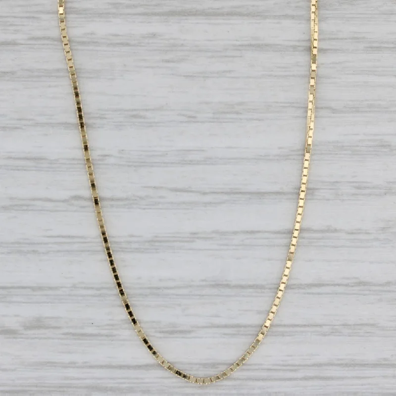 Simple Gold Chain Necklaces For Classic Look-New Box Chain Necklace 10k Yellow Gold 18" 0.9mm