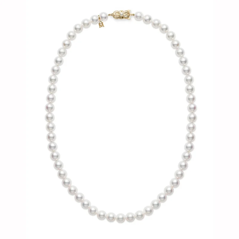 Unique Butterfly Necklaces For Special Gifts-16-Inch Akoya Cultured Pearl Strand Necklace