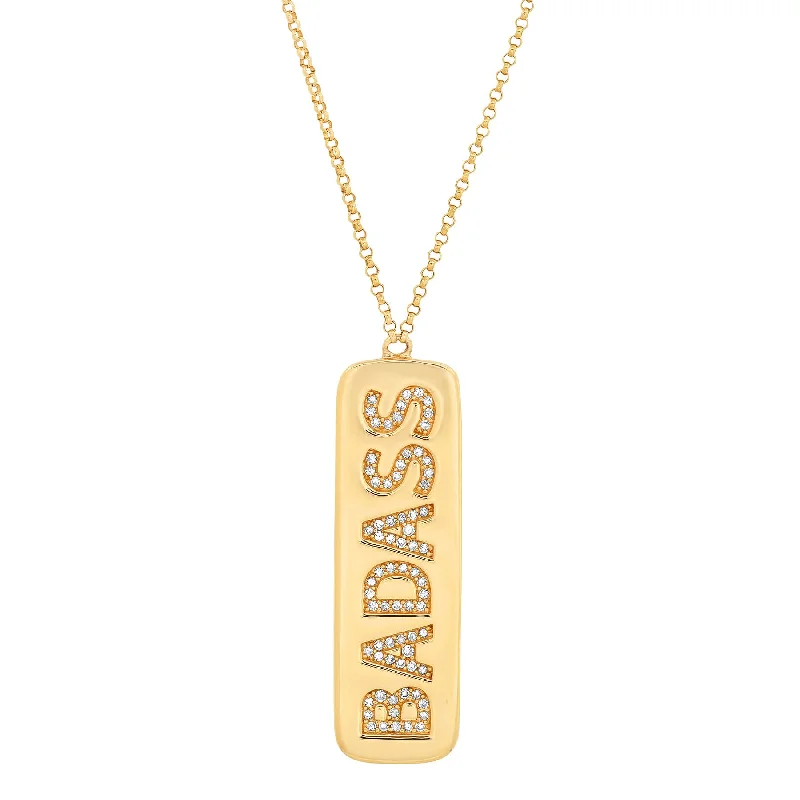 Beautiful Handcrafted Necklaces For Unique Gifts-BADASS TAG NECKLACE