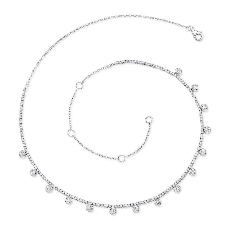 Elegant Chain Necklaces For Special Occasions-16-Inch Diamond Necklace in 14K Gold