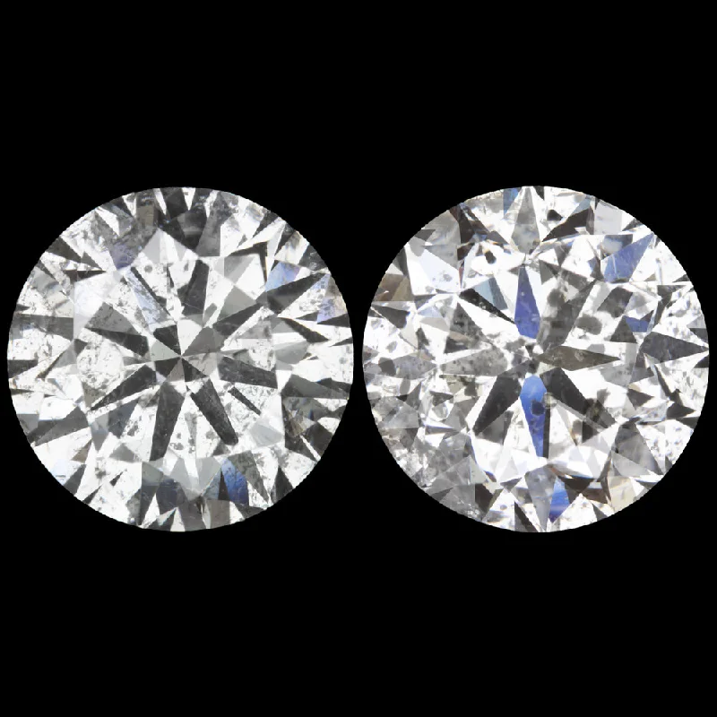 Simple Drop Earrings For Stylish Look-7.12ct DIAMOND STUD EARRINGS EXCELLENT ROUND BRILLIANT CUT NATURAL PAIR 7 CARAT