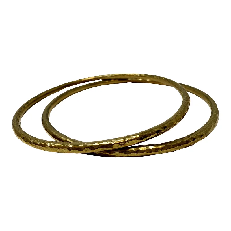 Bangles For Evening Dresses-Set of 2 Gold-tone  Bangle Bracelet