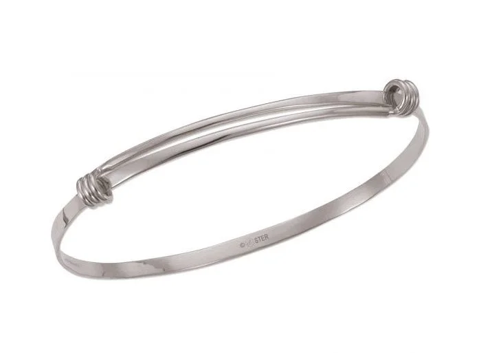 Bangles With Embellishments-Child's Signature Bangle in Silver by E.L. Designs