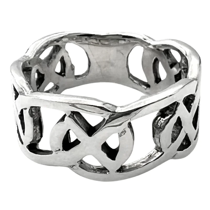 Affordable Engagement Rings For Proposal-Sterling Silver Celtic Design Ring / SSR0090