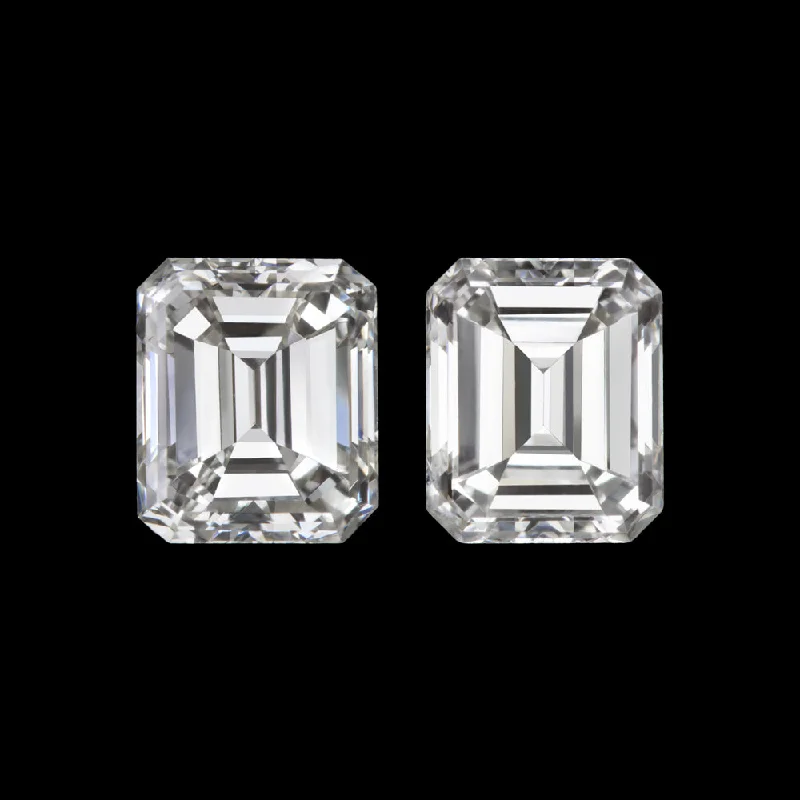 Simple Silver Earrings For Minimalist Style-0.77ct VINTAGE EMERALD CUT DIAMOND H VS1 PAIR STUD EARRINGS NATURAL 3/4 CARAT