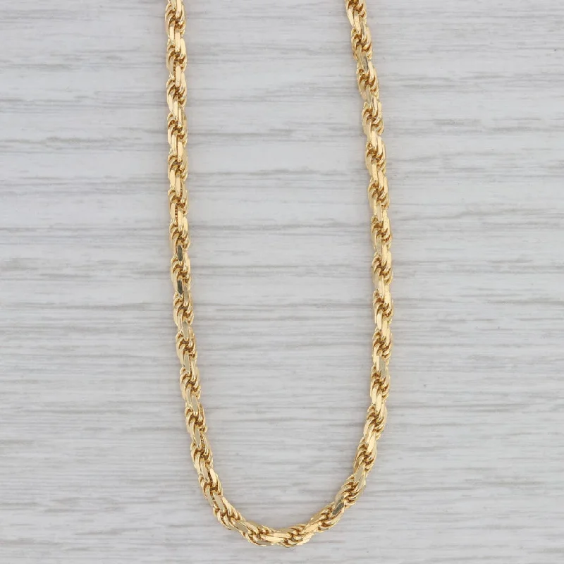 Unique Personalized Necklaces For Special Gifts-Large Long Rope Chain Necklace 18k Yellow Gold 23.75" 3mm 28.5g Italy