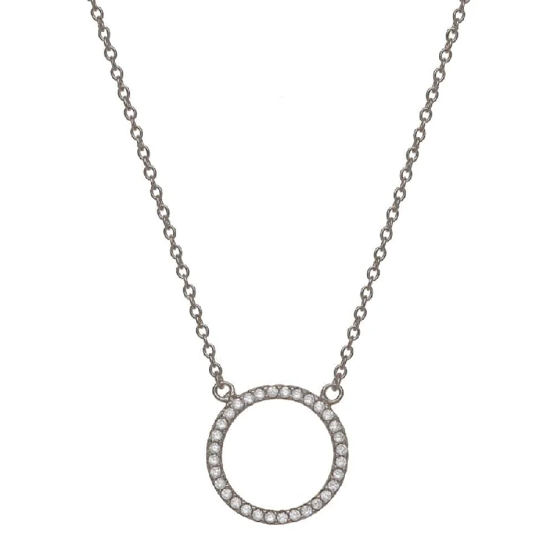 Large Statement Necklaces For Parties-ETERNITY NECKLACE, BR STERLING SILVER