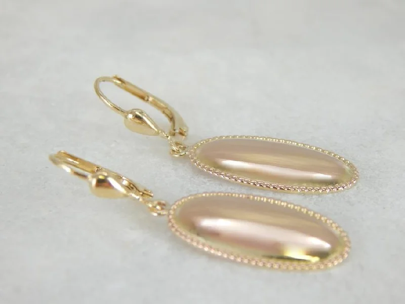 Sophisticated Earrings For Night Out-Rose Gold Earrings with Sophisticated Milgrain Edging