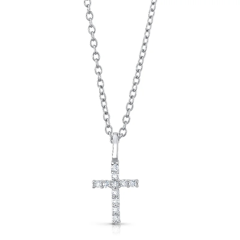 Elegant Chain Necklaces For Casual Days-SAVIOR CZ NECKLACE, SILVER