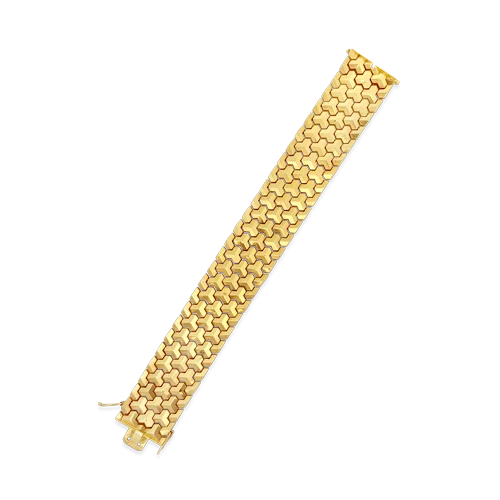 Diamond Bracelets For Women-Gold Bride Link Estate Bracelet