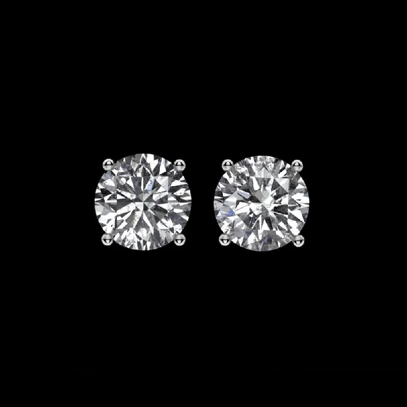 Vintage Inspired Earrings For Weddings-0.79c D-E VERY GOOD CUT NATURAL DIAMOND STUD EARRINGS ROUND BRILLIANT PAIR 3/4ct