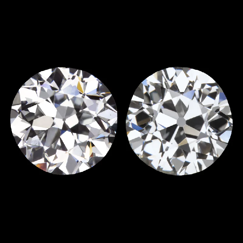 Luxury Earrings For Elegant Events-1.87ct OLD EUROPEAN CUT DIAMOND STUD EARRINGS CERTIFIED G SI1 VINTAGE PAIR LOOSE