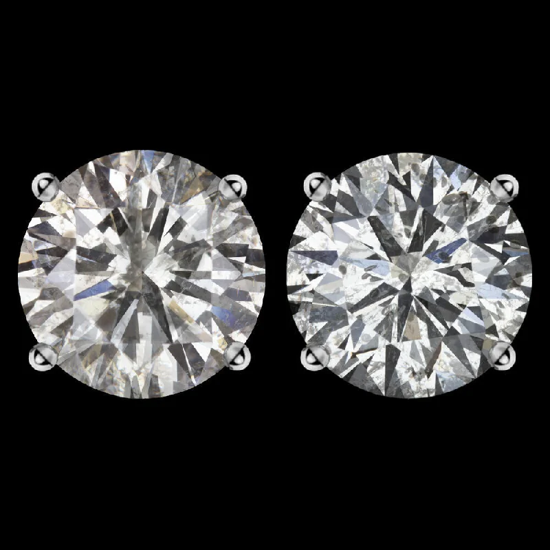 Artistic Earrings For Creative Souls-2.68ct VERY GOOD CUT DIAMOND STUD EARRINGS NATURAL ROUND BRILLIANT PAIR 2.5ct