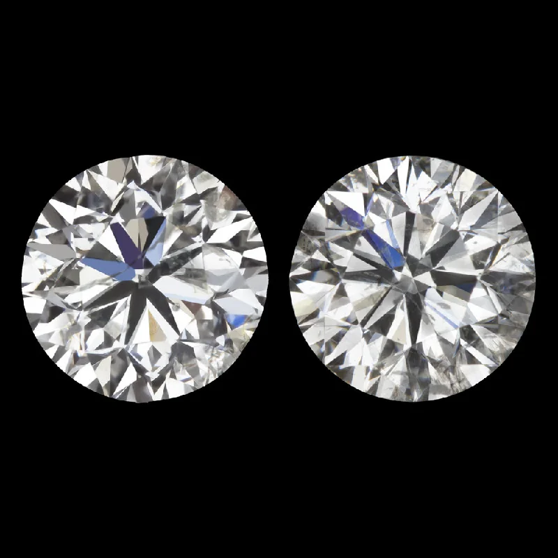 Intricate Earrings For Fashion Lovers-2.04ct VERY GOOD CUT DIAMOND STUD EARRINGS NATURAL ROUND BRILLIANT PAIR 2 CARAT