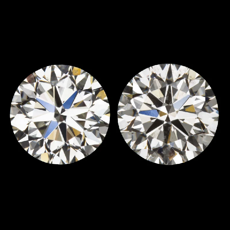 Stylish Earrings For Office Wear-2ct GIA CERTIFIED DIAMOND STUD EARRINGS ROUND BRILLIANT CUT K SI2 NATURAL PAIR