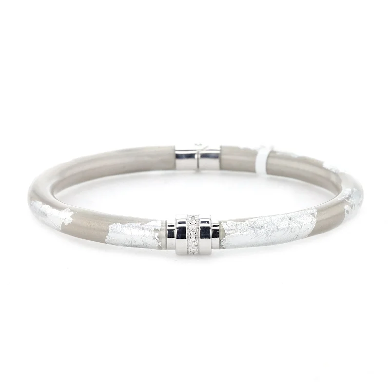 Bangles With Engraving-0.08 ctw Diamond Bangle Bracelet