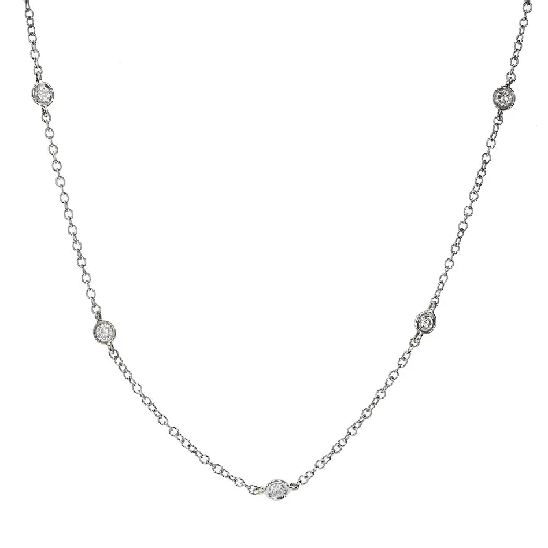 Stylish Pendant Necklaces For Daily Fashion-18-Inch Diamonds By the Yard Necklace