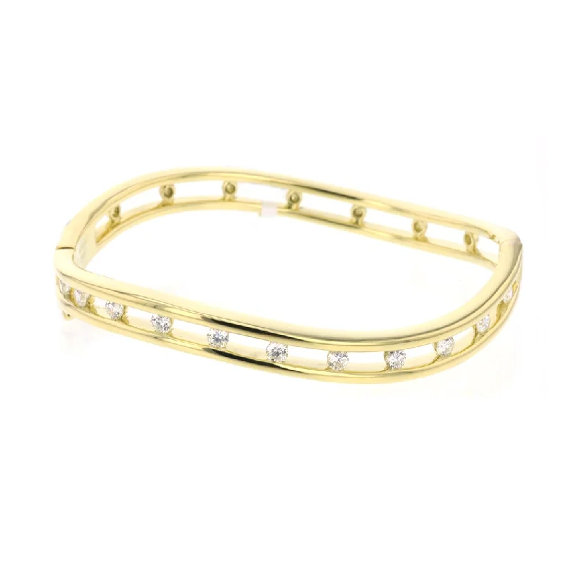 Glass Bangles For Women-0.98 ctw Diamond Bangle Bracelet