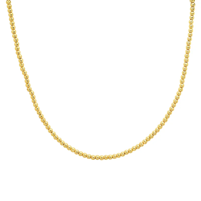 Fashionable Necklaces For Elegant Fashion-BALL CHOKER NECKLACE, GOLD