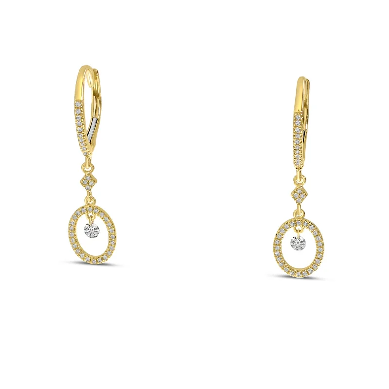 Sparkling Earrings For Festive Wear-DASHING DIAMONDS ROUND EARRINGS E10383