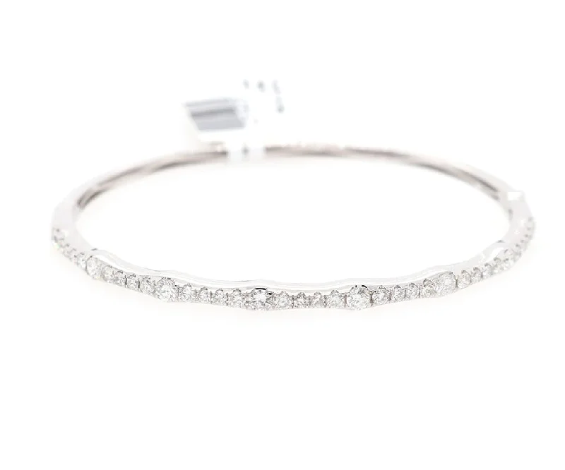 Light Weight Bangles-Odelia 1.50ctw Diamond Bangle Bracelet in 18K