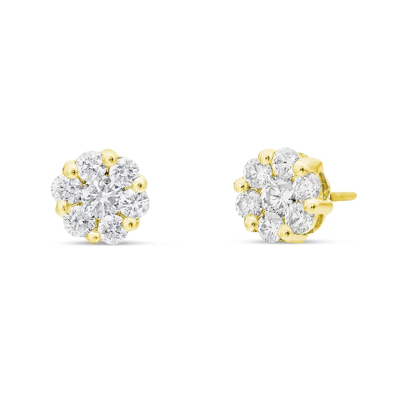 Comfortable Drop Earrings For Daily Wear-14k Gold .50ct Diamond Stud Earrings