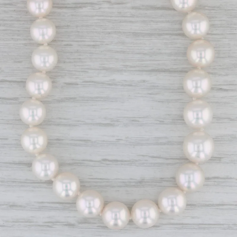 Simple Chain Necklaces For Daily Wear-Mikimoto Single Cultured Pearl Strand Necklace 18k White Gold 22.5"