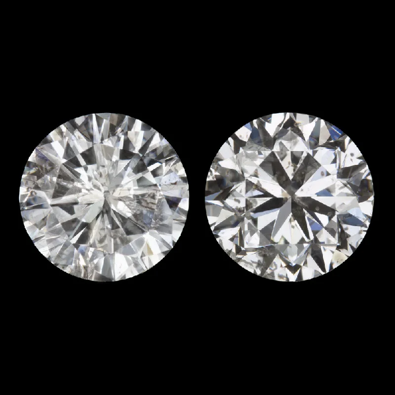 Crystal Dangle Earrings For Luxury Look-DIAMOND STUD EARRINGS 1.64ct ROUND BRILLIANT CUT NATURAL EARTH MINED PAIR 1.5ct