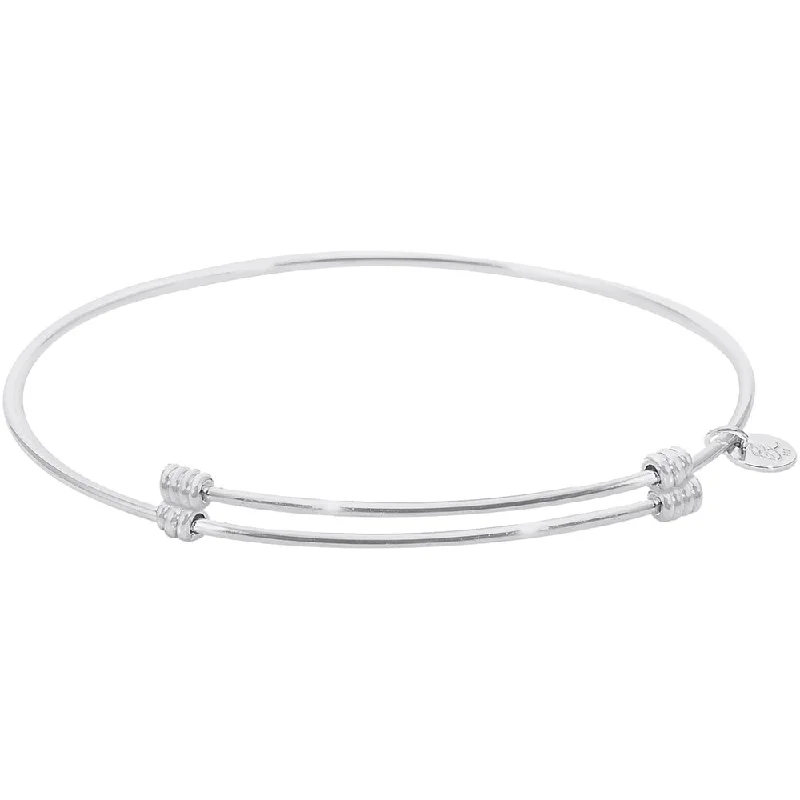 Bangles For Bridal Jewelry-Alluring Bangle Charm Bracelet i Silver