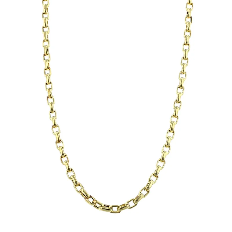 Elegant Sapphire Necklaces For Special Occasions-18K Fine Gauge Square Link Chain Necklace